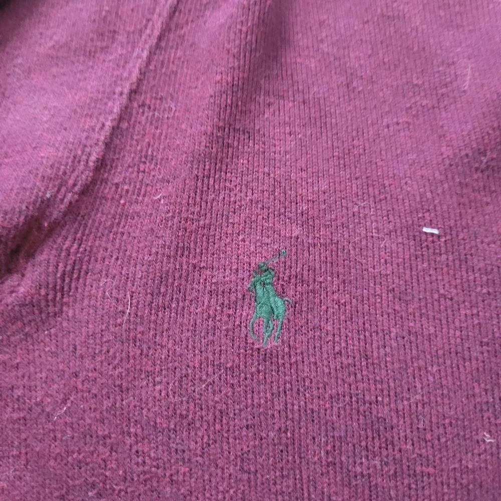 Polo Ralph Lauren Mens Shawl Collar Cotton Sweater‎ Burgundy Maroon M Pony Logo